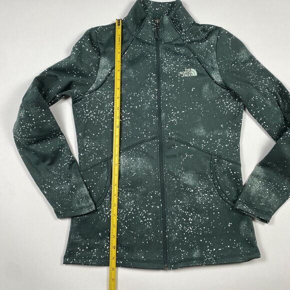 The North Face Full Zip‎ Fleece Lined Shirt Jacket Green Women Size M Pre-Owned - Picture 9 of 9